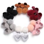 Fashion, accesorii si bijuterii - Copii - Incaltaminte copii - Pantofi copii - Balerini bebelus cu pampon drool (culoare: gri, marime: 1) - Infinity.ro