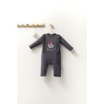 Fashion, accesorii si bijuterii - Copii - Imbracaminte copii - Body-uri copii - Salopeta cu volanase pentru bebelusi monster, tongs baby (culoare: gri, marime: 6-9 luni) - Infinity.ro