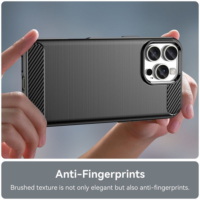 Laptop, Telefoane si Tablete - Telefoane mobile si accesorii - Accesorii Telefoane - Huse telefoane - Husa pentru iPhone 16 Pro Max - Techsuit Carbon Silicone - Black - Infinity.ro