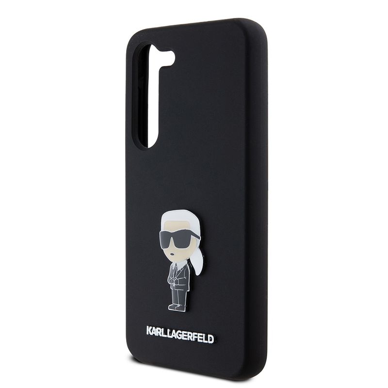 Laptop, Telefoane si Tablete - Telefoane mobile si accesorii - Accesorii Telefoane - Huse telefoane - Husa pentru Samsung Galaxy S23 - Karl Lagerfeld Silicone (KLHCS23SSMHKNPK) - Ikonik Metal Pin - Infinity.ro