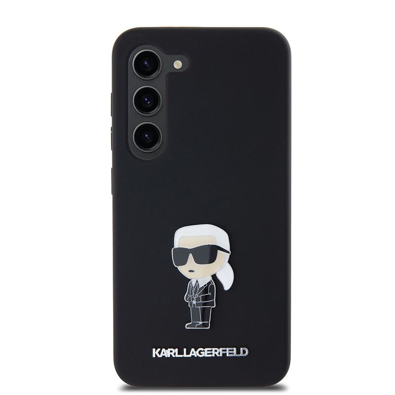 Laptop, Telefoane si Tablete - Telefoane mobile si accesorii - Accesorii Telefoane - Huse telefoane - Husa pentru Samsung Galaxy S23 - Karl Lagerfeld Silicone (KLHCS23SSMHKNPK) - Ikonik Metal Pin - Infinity.ro