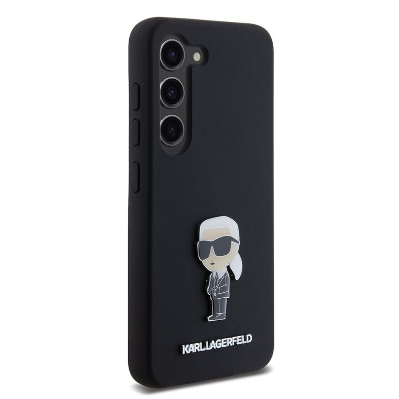 Laptop, Telefoane si Tablete - Telefoane mobile si accesorii - Accesorii Telefoane - Huse telefoane - Husa pentru Samsung Galaxy S23 - Karl Lagerfeld Silicone (KLHCS23SSMHKNPK) - Ikonik Metal Pin - Infinity.ro