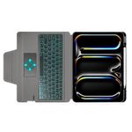Laptop, Telefoane si Tablete - Tablete si accesorii tablete - Accesorii Tablete - Huse tablete - Husa cu Tastatura pentru iPad Pro 13 (2024) - Techsuit KeyTab Pro - Black - Infinity.ro
