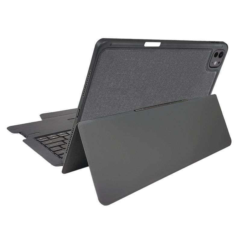 Laptop, Telefoane si Tablete - Tablete si accesorii tablete - Accesorii Tablete - Huse tablete - Husa cu Tastatura pentru iPad Pro 13 (2024) - Techsuit KeyTab Pro - Black - Infinity.ro