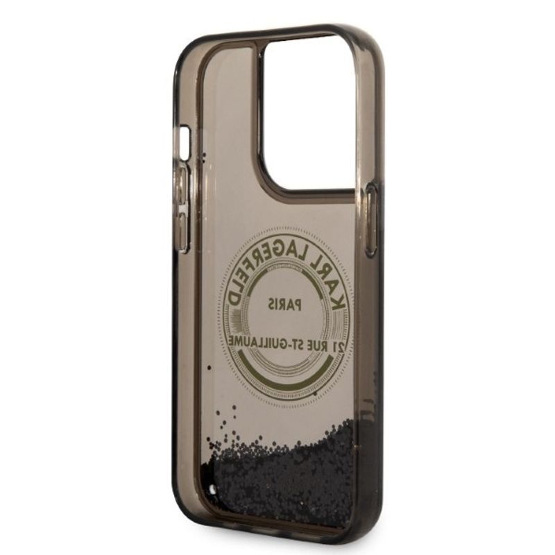 Laptop, Telefoane si Tablete - Telefoane mobile si accesorii - Accesorii Telefoane - Huse telefoane - Husa pentru iPhone 14 Pro - Karl Lagerfeld Hardcase Liquid Glitter (KLHCP14LLCRSGRK) - RSG - Infinity.ro