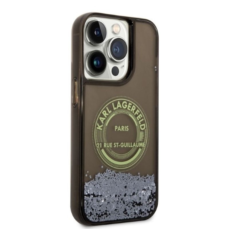 Laptop, Telefoane si Tablete - Telefoane mobile si accesorii - Accesorii Telefoane - Huse telefoane - Husa pentru iPhone 14 Pro - Karl Lagerfeld Hardcase Liquid Glitter (KLHCP14LLCRSGRK) - RSG - Infinity.ro