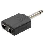 TV, Audio-Video si Foto - Accesorii TV si audio - Cabluri si adaptoare audio - Adaptor audio Professional PLUGGER Jack 6.3 tata mono - 2 x Jack 6.3 mama mono PLU ADAP JFMJMM EAS - Infinity.ro
