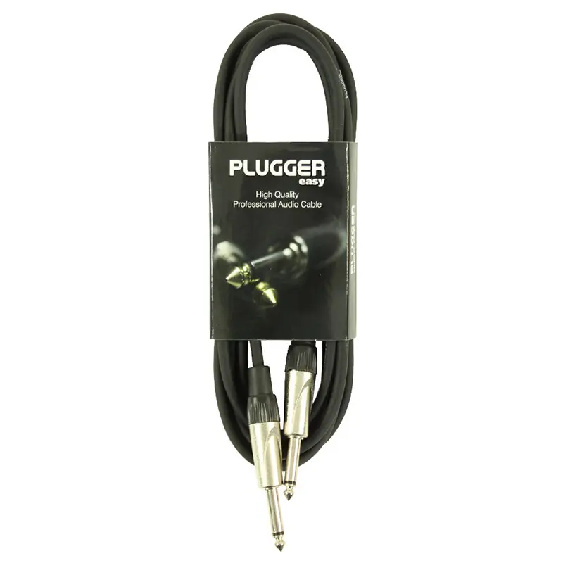 TV, Audio-Video si Foto - Accesorii TV si audio - Cabluri si adaptoare audio - Cablu audio Professional Jack 6.35 mm tata mono - Jack 6.35 tata mono 3m PLUGGER PLU CABS JMMJMM 3M00 EAS - Infinity.ro