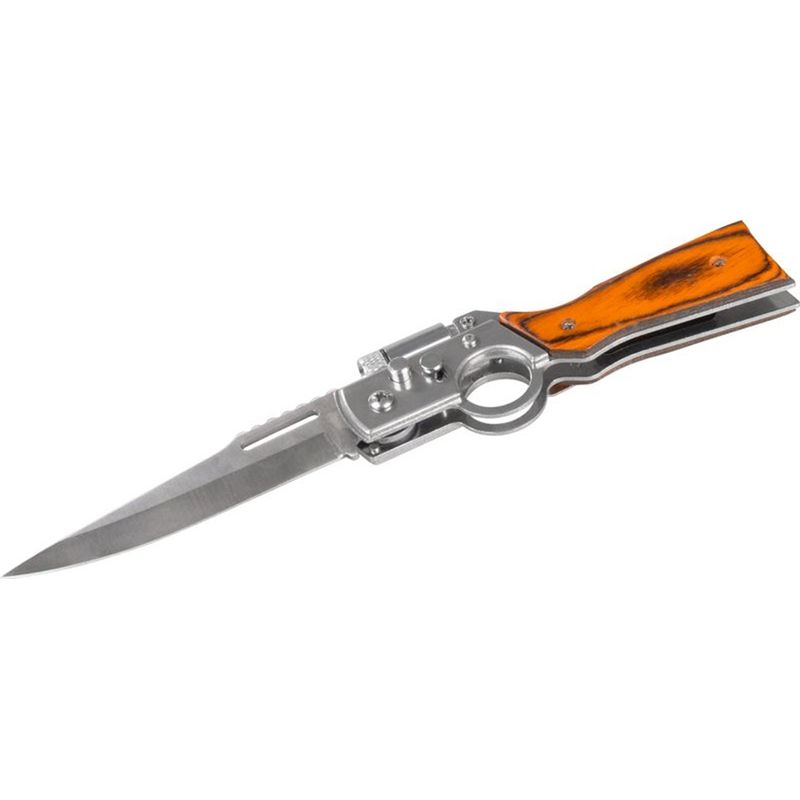 Casa si Gradina - Bucatarie si vesela - Vesela si tacamuri - Cutite si seturi de cutite - Cutit pliabil cu lanterna LED, 21 cm, multifunctional, pentru camping si pescuit, lama 9.5 cm - Infinity.ro