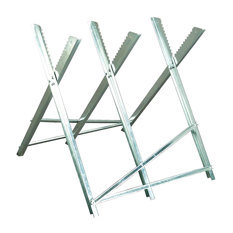 Casa si Gradina - Constructii - Scule de mana si unelte - Mese si bancuri de lucru - Capra metalica pliabila, material zincat, pentru taiat lemne, 80x80x79 cm, max 150 kg - Infinity.ro