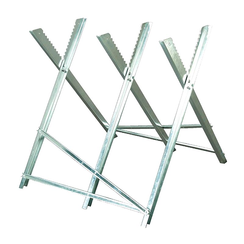 Casa si Gradina - Constructii - Scule de mana si unelte - Mese si bancuri de lucru - Capra metalica pliabila, material zincat, pentru taiat lemne, 80x80x79 cm, max 150 kg - Infinity.ro