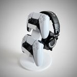 PC, gaming si accesorii - Gaming - Accesorii gaming - Accesorii console gaming - Suport Dublu Controller PlayStation5 si Casti, Stand Organizator, Alb - Infinity.ro