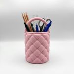 Carti si Birotica - Birotica - Accesorii de birou - Suporturi accesorii birou - Organizator Birou cu Textura Matlasata, Roz, 15 cm - Infinity.ro