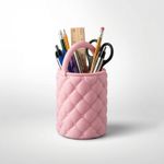 Carti si Birotica - Birotica - Accesorii de birou - Suporturi accesorii birou - Organizator Birou cu Textura Matlasata, Roz, 15 cm - Infinity.ro