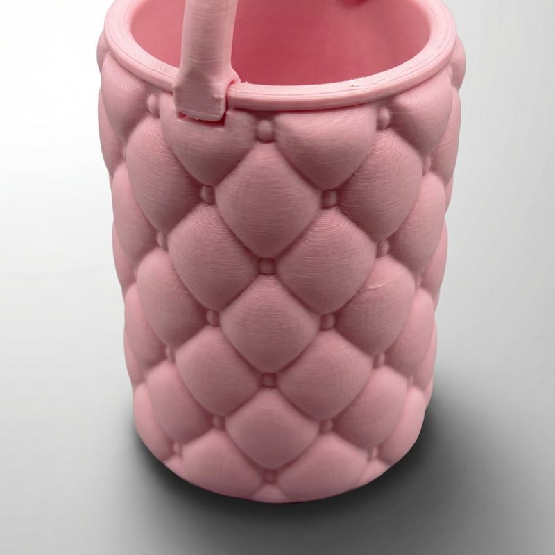 Carti si Birotica - Birotica - Accesorii de birou - Suporturi accesorii birou - Organizator Birou cu Textura Matlasata, Roz, 15 cm - Infinity.ro