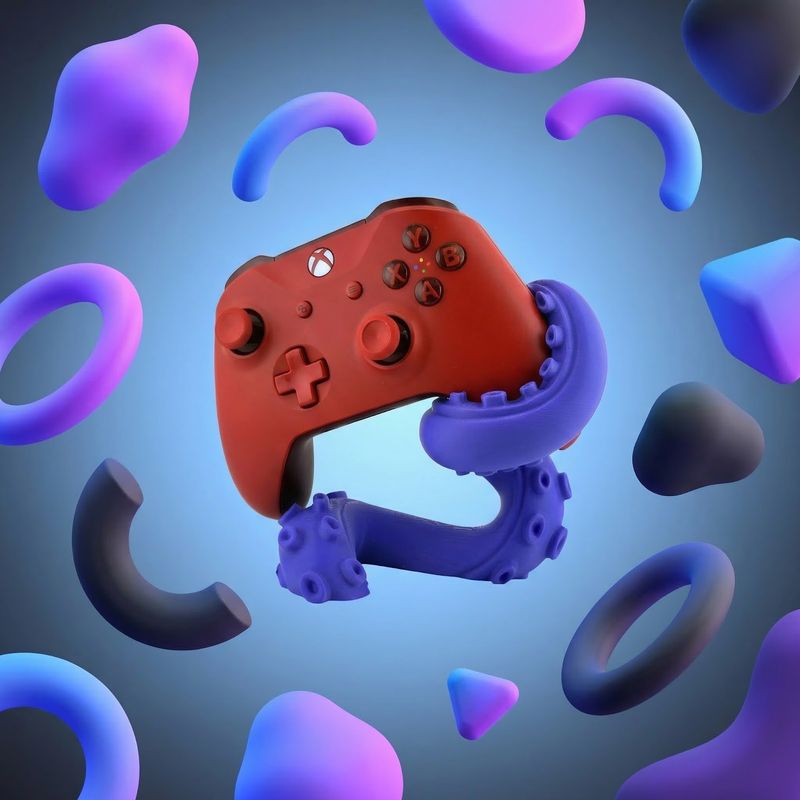 PC, gaming si accesorii - Gaming - Accesorii gaming - Accesorii console gaming - Suport Controller Tentacular, Mov, 12 cm - Infinity.ro