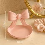 Fashion, accesorii si bijuterii - Femei - Bijuterii femei - Cutii bijuterii - Tavita Eleganta pentru Bijuterii cu Funda, Roz Pudrat, 12 cm - Infinity.ro