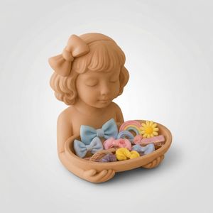 Tava organizatoare sculpturala, bej, 13 cm