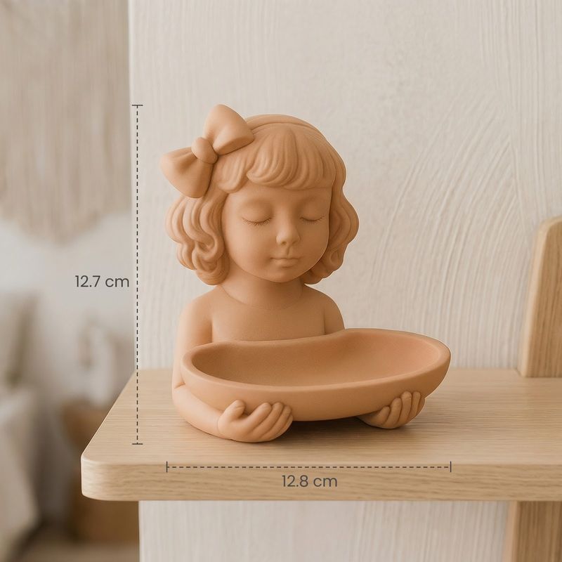 Casa si Gradina - Decoratiuni - Obiecte decorative - Accesorii decorative - Tava organizatoare sculpturala, bej, 13 cm - Infinity.ro
