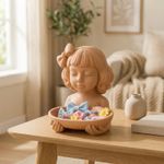 Casa si Gradina - Decoratiuni - Obiecte decorative - Accesorii decorative - Tava organizatoare sculpturala, bej, 13 cm - Infinity.ro