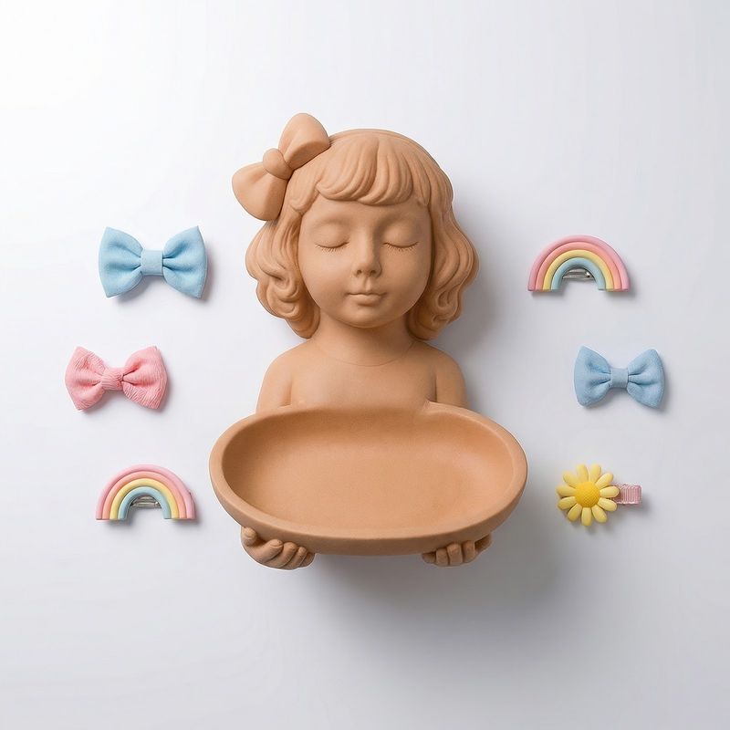 Casa si Gradina - Decoratiuni - Obiecte decorative - Accesorii decorative - Tava organizatoare sculpturala, bej, 13 cm - Infinity.ro