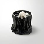 Casa si Gradina - Decoratiuni - Obiecte decorative - Vaze si boluri decorative - Bol Decorativ Spectral pentru Bomboane, Negru, 15 cm - Infinity.ro