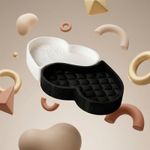 Casa si Gradina - Decoratiuni - Obiecte decorative - Accesorii decorative - Tava Decorativa in Forma de Inima, Negru, 17 cm - Infinity.ro