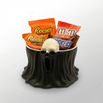 Casa si Gradina - Decoratiuni - Obiecte decorative - Vaze si boluri decorative - Bol Decorativ Spectral pentru Bomboane, Negru, 15 cm - Infinity.ro