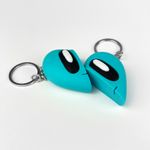 Market - Cadouri - Suveniruri - Set Brelocuri Inima Valentine's Day / Ziua Indragostitilor cu Magnet, 3D, Albastru - Infinity.ro