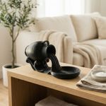Casa si Gradina - Decoratiuni - Obiecte decorative - Accesorii decorative - Tava Decorativa Sculpturala cu Efect de Varsare, Negru, 17 cm - Infinity.ro