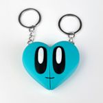 Market - Cadouri - Suveniruri - Set Brelocuri Inima Valentine's Day / Ziua Indragostitilor cu Magnet, 3D, Albastru - Infinity.ro