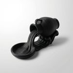 Casa si Gradina - Decoratiuni - Obiecte decorative - Accesorii decorative - Tava Decorativa Sculpturala cu Efect de Varsare, Negru, 17 cm - Infinity.ro