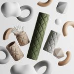 Casa si Gradina - Mobilier - Organizare si depozitare - Cutii depozitare - Cutie Depozitare de Voiaj cu Textura Matlasata, Verde, 5 cm - Infinity.ro
