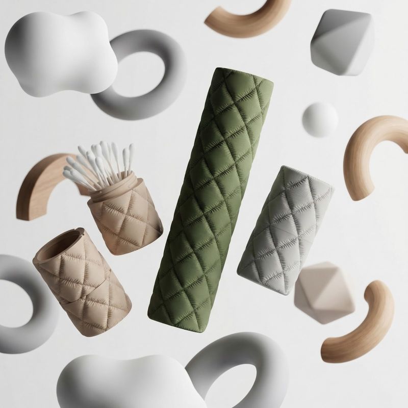 Casa si Gradina - Mobilier - Organizare si depozitare - Cutii depozitare - Cutie Depozitare de Voiaj cu Textura Matlasata, Verde, 5 cm - Infinity.ro