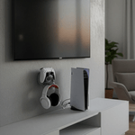 PC, gaming si accesorii - Gaming - Accesorii gaming - Accesorii console gaming - Suport de perete pentru controller PS5 si casti gaming, design craniu, gri, 111x137x89mm - Infinity.ro