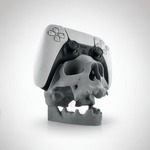 PC, gaming si accesorii - Gaming - Accesorii gaming - Accesorii console gaming - Suport de perete pentru controller PS5 si casti gaming, design craniu, gri, 111x137x89mm - Infinity.ro