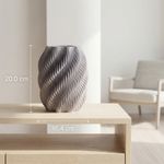 Casa si Gradina - Decoratiuni - Obiecte decorative - Vaze si boluri decorative - Vaza Decorativa cu Valuri Sculpturale, Gri, 20 cm - Infinity.ro