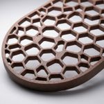 Casa si Gradina - Sanitare - Suporturi si accesorii baie - Accesorii baie - Sapuniera Geometrica Hexagonala, Bej, 12 cm - Infinity.ro