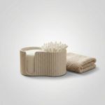 Casa si Gradina - Sanitare - Suporturi si accesorii baie - Accesorii baie - Dozator elegant pentru dischete si batisoare, alb, 12 cm - Infinity.ro