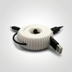 PC, gaming si accesorii - Retelistica - Cabluri si accesorii - Organizator Cablu Compact cu Striatii, Alb, 8 cm - Infinity.ro