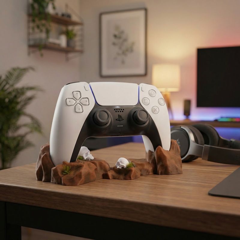 PC, gaming si accesorii - Gaming - Accesorii gaming - Accesorii console gaming - Suport Controller cu Design Canion, Maro, 19 cm - Infinity.ro
