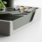 Carti si Birotica - Birotica - Accesorii de birou - Suporturi accesorii birou - Organizator Birou Multifunctional, Verde & Gri, 24 cm - Infinity.ro