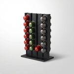 Electronice si Electrocasnice - Electrocasnice bucatarie - Preparare bauturi - Accesorii si consumabile aparate preparare bauturi - Suport Capsule Cafea Vertical cu Acces Dublu, Negru, 25 cm - Infinity.ro