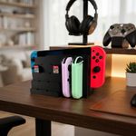 PC, gaming si accesorii - Gaming - Accesorii gaming - Accesorii console gaming - Organizator Consola si Jocuri Armonie, Negru, 17 cm - Infinity.ro