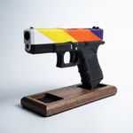 Jucarii, Copii si Bebe - Jucarii si jocuri - Jucarii de rol - Arme de jucarie - Pistol cu elastice Silueta Spectrum, Multicolor, PLA, 20 cm - Infinity.ro