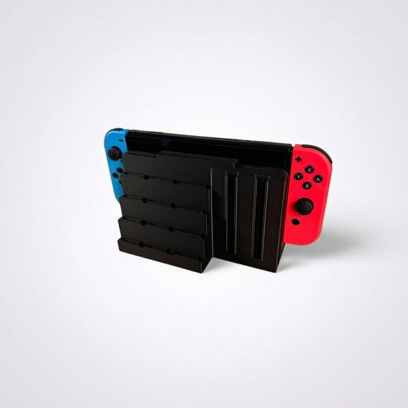 PC, gaming si accesorii - Gaming - Accesorii gaming - Accesorii console gaming - Organizator Consola si Jocuri Armonie, Negru, 17 cm - Infinity.ro