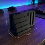 PC, gaming si accesorii - Gaming - Accesorii gaming - Accesorii console gaming - Organizator Consola si Jocuri Armonie, Negru, 17 cm - Infinity.ro