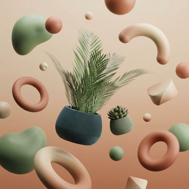 Casa si Gradina - Gradinarit si plante - Plante si ghivece - Ghivece si suporturi - Ghiveci Decorativ cu Textura Striata, Albastru petrol, 12 cm - Infinity.ro
