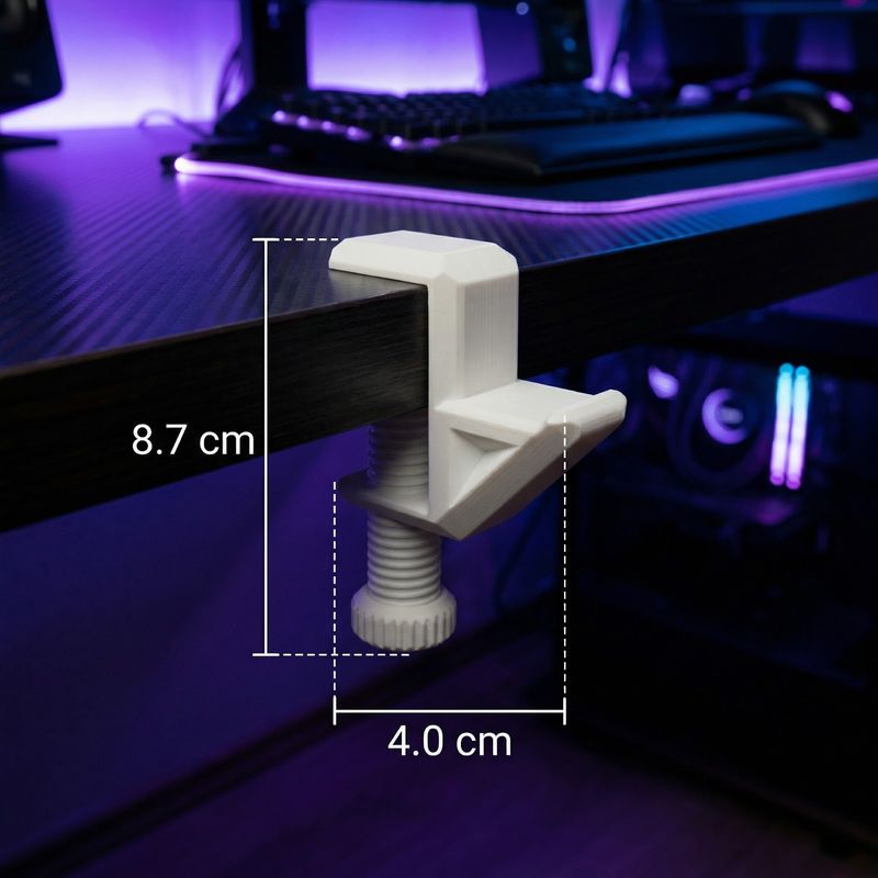 Carti si Birotica - Birotica - Accesorii de birou - Alte accesorii birou - Clema de birou cu carlig, alb, 9 cm - Infinity.ro