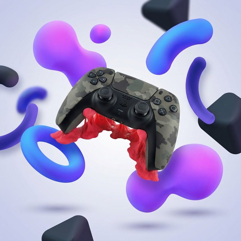 PC, gaming si accesorii - Gaming - Accesorii gaming - Accesorii console gaming - Suport Controller Gaming Bubble Gum, Rosu, 15 cm - Infinity.ro